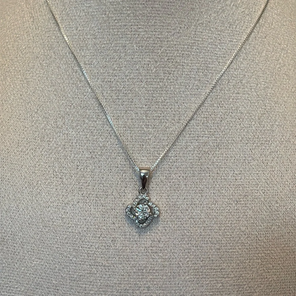 NEW 1.148 Carat Moissanite Diamond 925 Sterling Silver Necklace - Picture 2 of 8